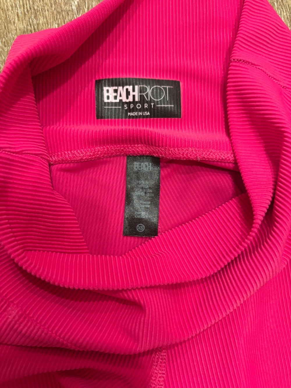 BEACH RIOT Ribbed 2-Piece Activewear Set - Hot Pink (Like New) - Picture 4 of 8